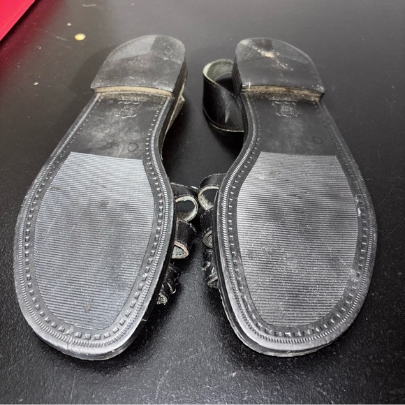 5/$25 Spice Island Sandals Womens 8 Strappy Slingback DarkBrown Leather - Picture 9 of 9